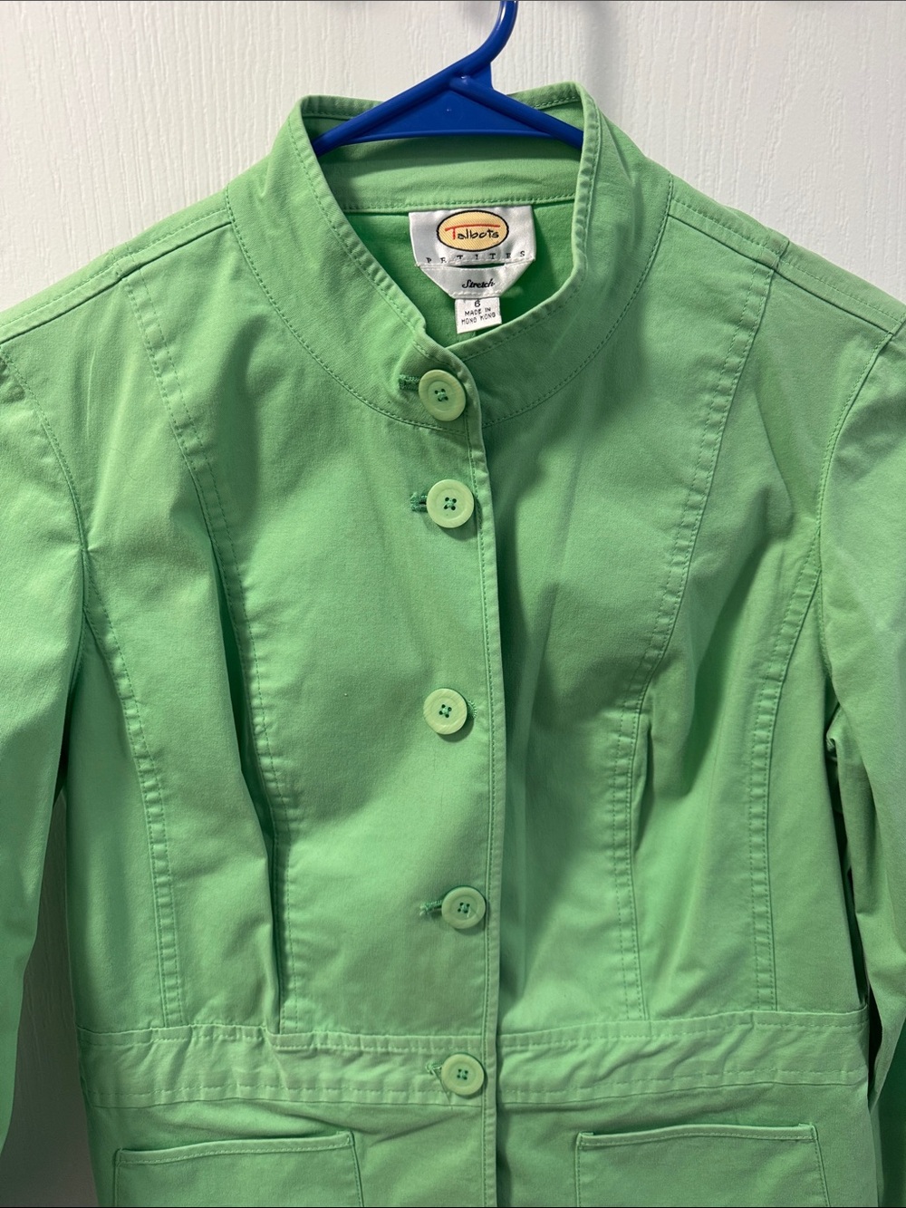 Talbots Light Green Button-Front Jacket - 6P - Picture 2 of 8